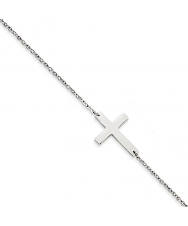 Chisel Stainless Polished Sideways Anklet