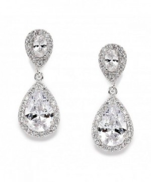 Mariell Teardrop Clip Wedding Earrings