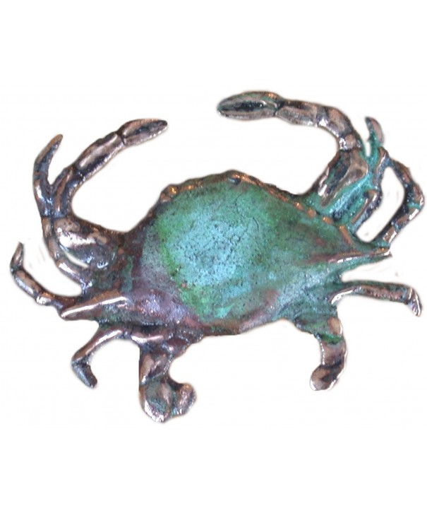 Verdigris Patina Solid Brass Crab