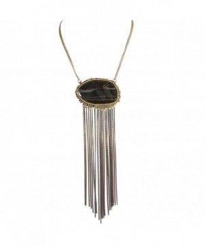 Agate Two Tone Antique Chain Fringe