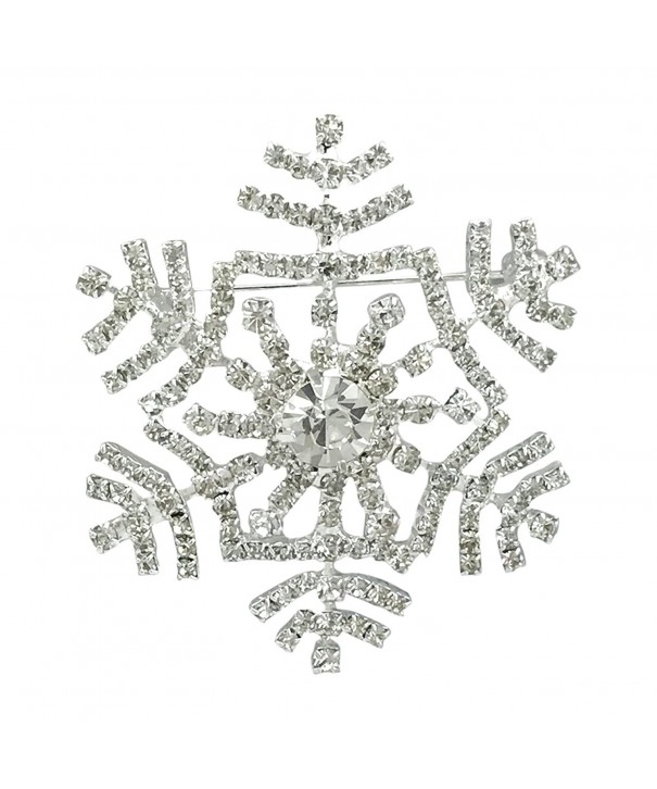 SELOVO Snowflake Brooch Crystal Accessory