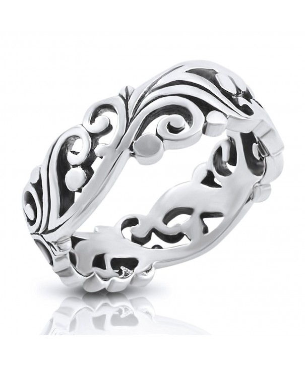 Sterling Silver Filigree Vine Leaves