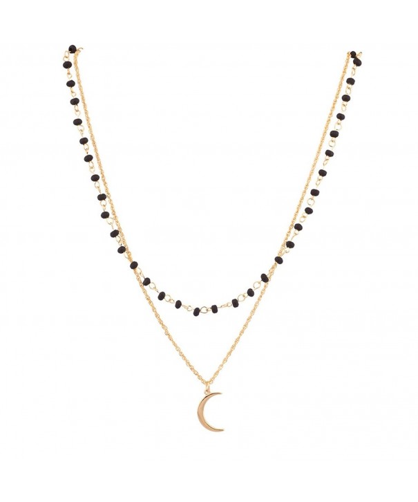 Lux Accessories Celestial Beaded Necklace