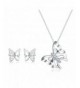 Jewelry Set Butterfly Necklace Earrings