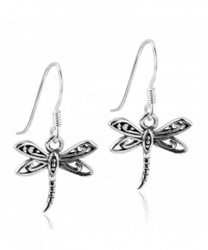 Flying Filigree Dragonfly Sterling Earrings
