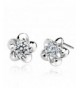 Sterling Silver Flower Shaped Earrings