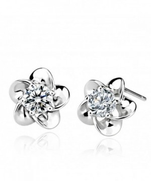 Sterling Silver Flower Shaped Earrings