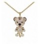 BeeChamp Rhinestone Pendant Necklace Christmas