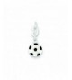 Sterling Silver Enameled Soccer Charm