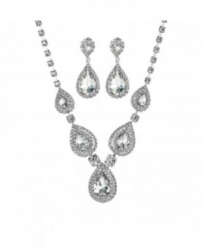 Miraculous Garden Teardrop Rhinestone Necklace