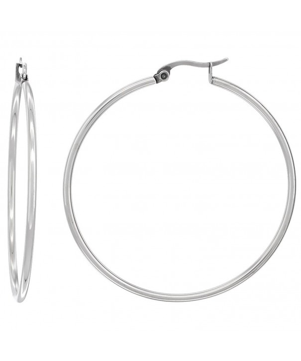 Stainless Steel Round Thin Earrings