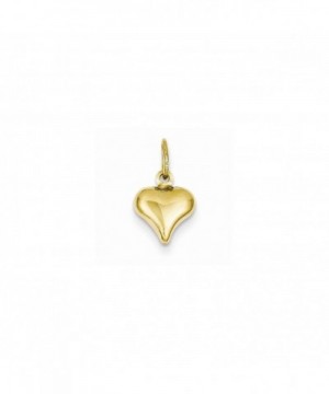 Yellow Polished Small Puffed Heart