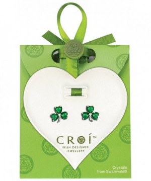 Irish Designed Shamrock Earrings Swarovski