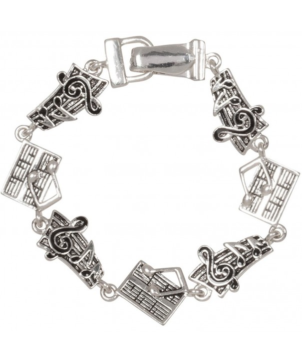Themed Musician Bracelet Silver Magnetic