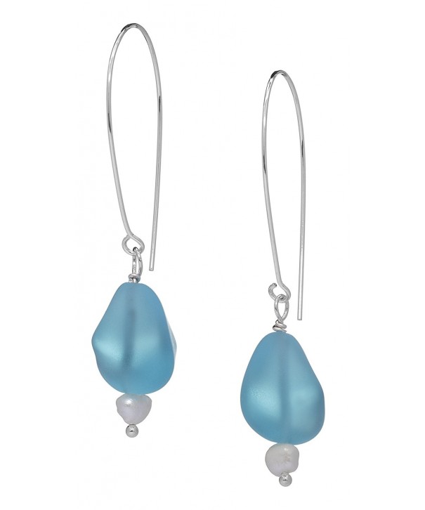 Handmade Glass Pearl Drop Earrings
