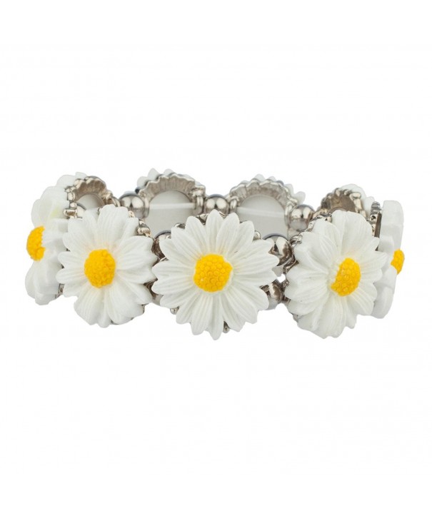 Lux Accessories Sunflower Statement Bracelet