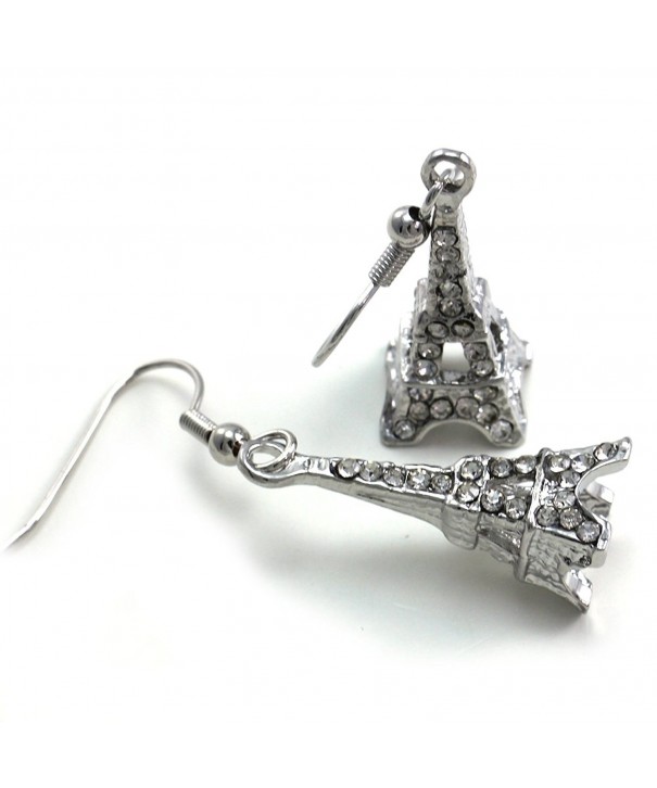 France French Eiffel Earrings Rhinestones