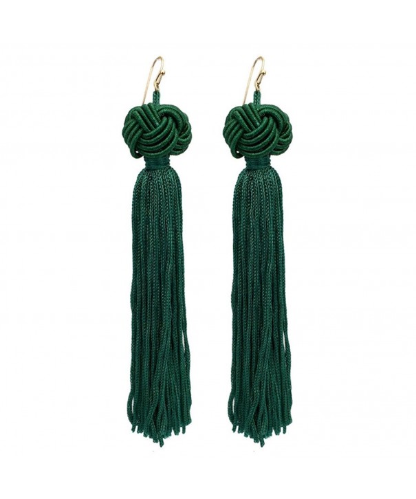 MELUOGE Manual Knotted Tassel Earrings