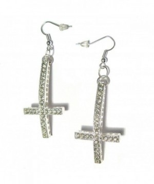 Inverted Crystal Gothic Satanic Earrings