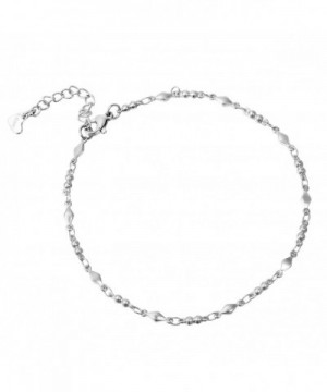 HooAMI Stainless Silver Anklet Adjustable