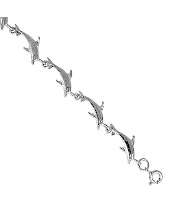 Sterling Silver Dolphin Bracelet wrists