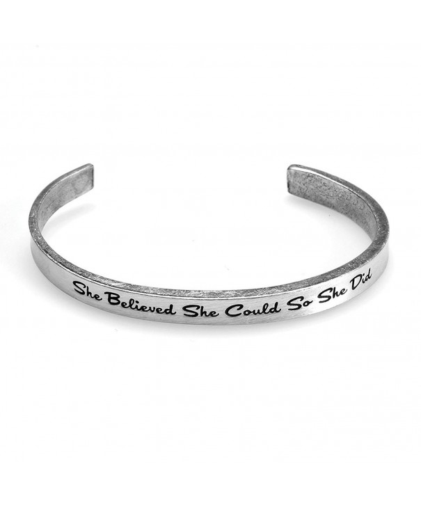 Womens Inspirational Lead Free Pewter Bracelet