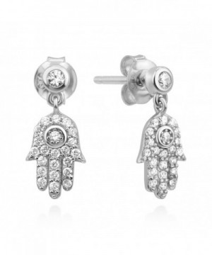 Sterling Silver Fatima Symbol Earrings