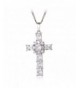 Zirconia Necklace Platinum Crystal White Platinum