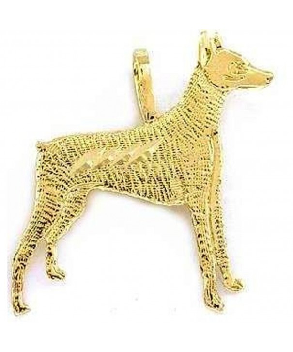 Yellow Doberman Pinscher Charm Jewelry