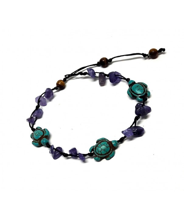 Purple Amethyst Turquoise Bracelet cm Handmade
