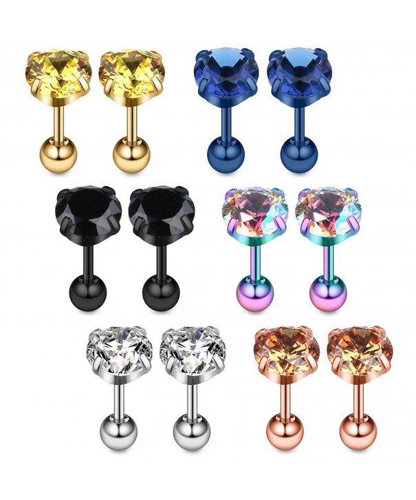 Ruifan Stainless Zirconia Earrings Piercing