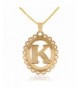 Initial Pendant Necklace Personalized Scallop