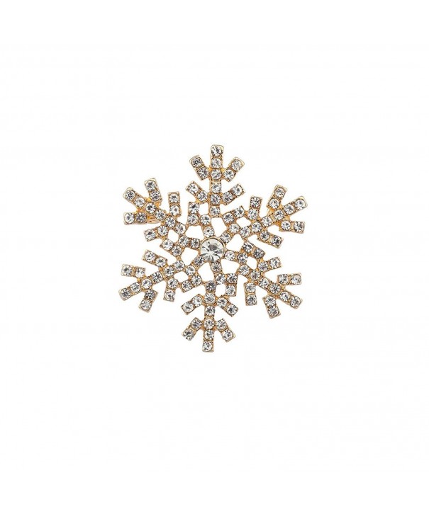 Lux Accessories Goldtone Christmas Snowflake