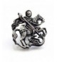 ST GEORGE SLAYING DRAGON CHRISTIAN SILVER