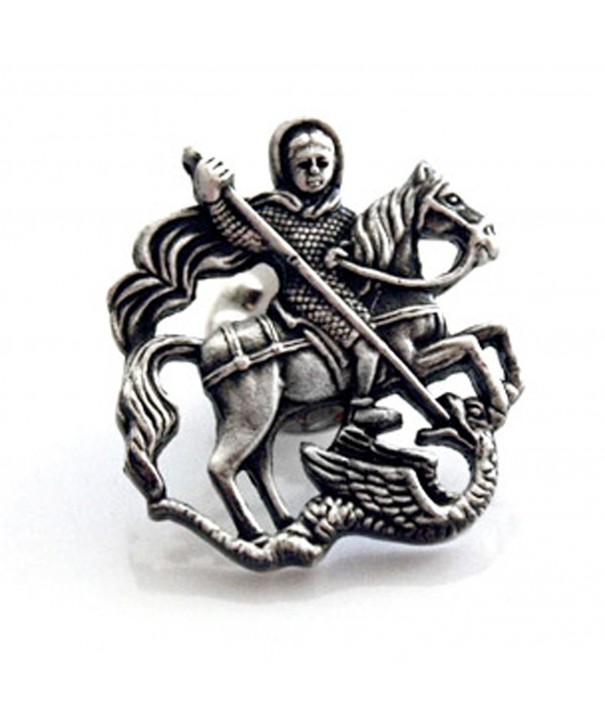 ST GEORGE SLAYING DRAGON CHRISTIAN SILVER