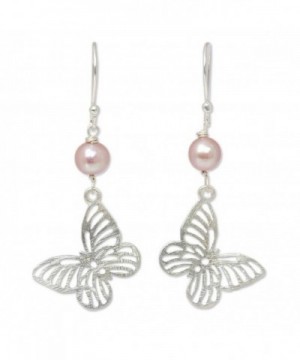 NOVICA Cultured Freshwater Sterling Butterfly