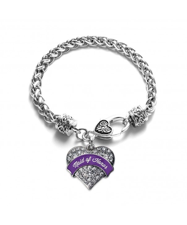 Purple Bracelet Silver Lobster Crystal