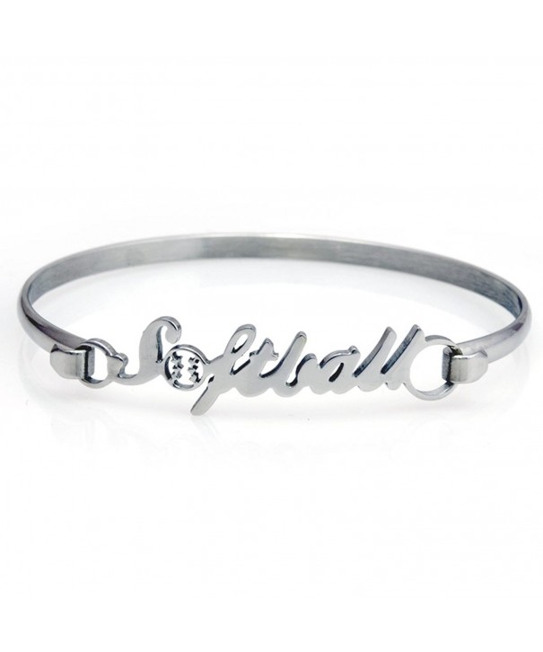 ChalkTalkSPORTS Softball Stainless Steel Bracelet