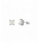 Solitaire Earring Princess Created Sterling