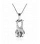 Giraffe Couple Sterling Silver Necklace