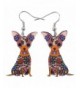 Acrylic Chihuahuas Earrings Fashion Jewelry