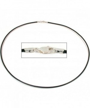 Leather Cord Necklace Black 16