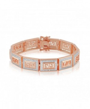 Diamond Accent Greek Key Bracelet