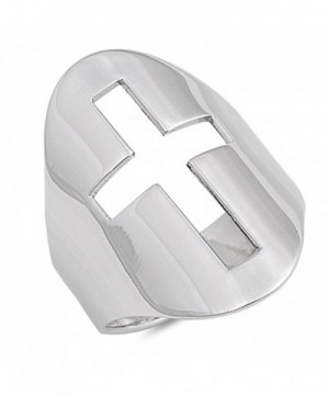 Cutout Christian Sterling Silver RNG15944 9