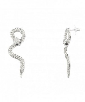 Lux Accessories Snake Serpent Earrings