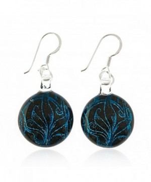 Sterling Silver Painted Glitter Earrings