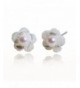 S Leaf Sterling Silver Earrings Camellia