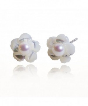 S Leaf Sterling Silver Earrings Camellia