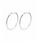 Platinum Polished Flattened Earrings Omega