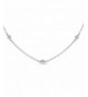 Sterling Silver Zirconia Station Necklace